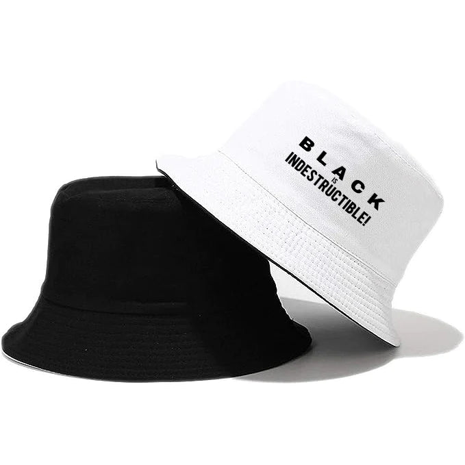 BLACK IS INDESTRUCTIBLE! Unisex Bucket Hat (origin design)